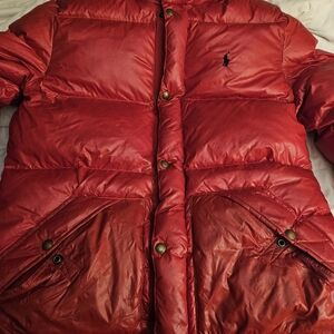 Polo by Ralph Lauren Men's Red Puffer Jacket